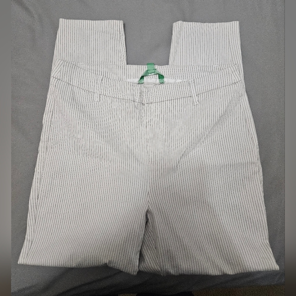 DIP Off White Striped Stretch Straight Leg Pants! - Picture 2 of 8